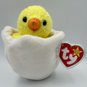 Retired TY Beanie Baby - EGGBERT the Baby Chick in Egg  (5 inch)  Easter Theme